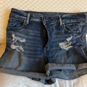 AE denim shorts with rips